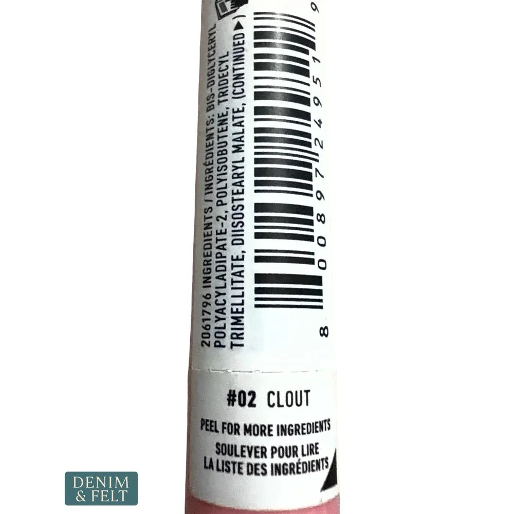 NEW NYX Fat Oil Slick Click Shiny Lip Balm Clout 02 Soft Baby Pink Vegan 2g